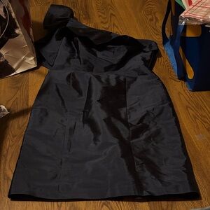 Melissa Sweet One Shoulder Tafette Blue Dress